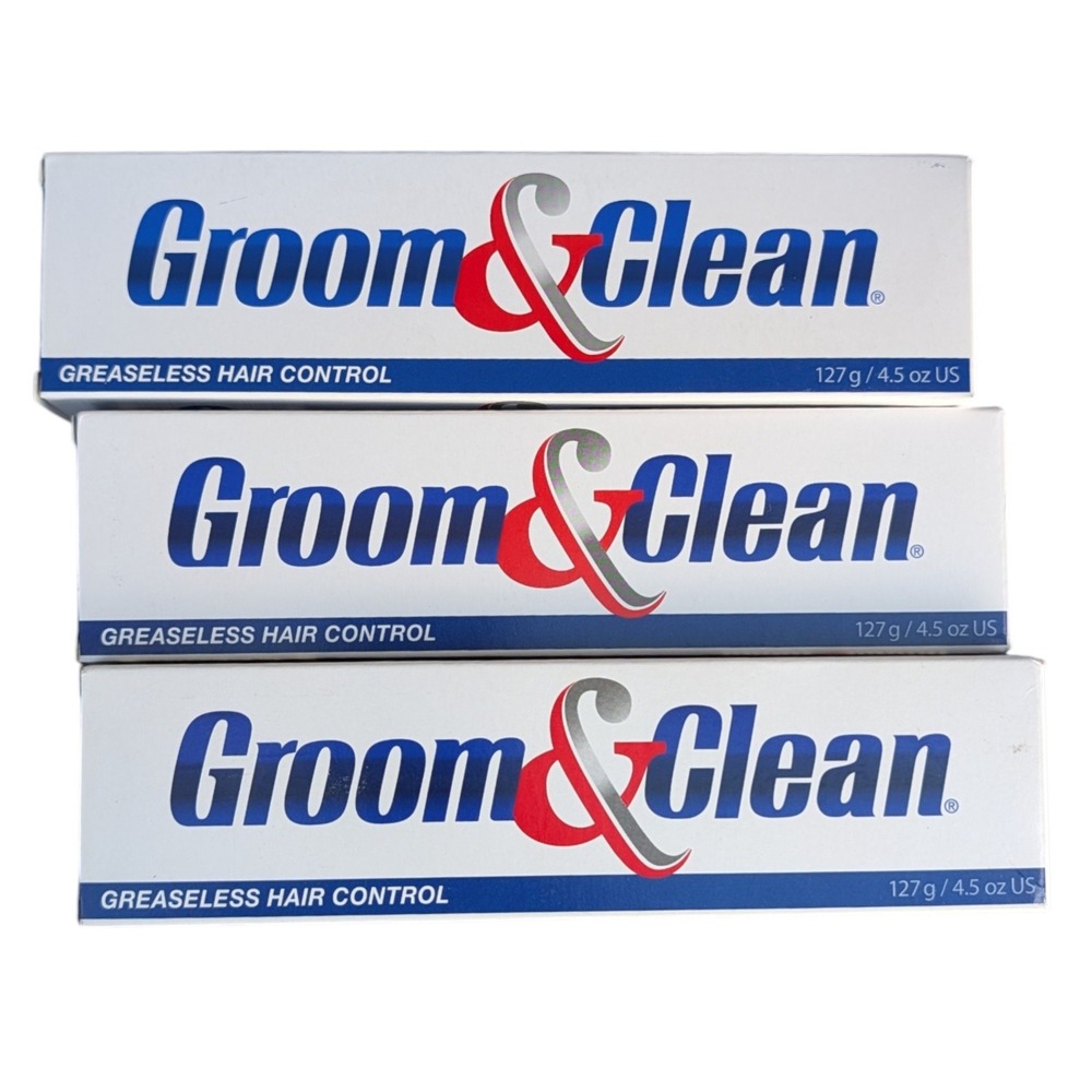 Groom & Clean Greaseless Hair Control 4.5 oz Lot of 3 Exp 12/26